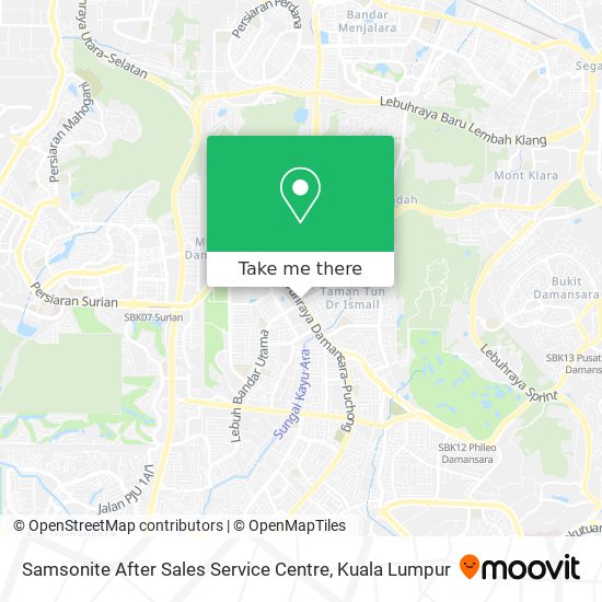 Samsonite After Sales Service Centre map