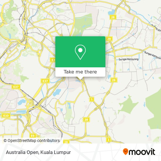 Australia Open map