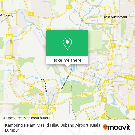 Peta Kampung Pelam Masjid Hijau Subang Airport