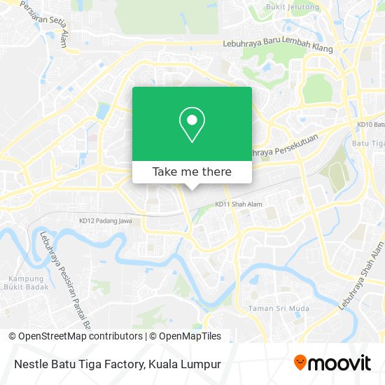 Nestle Batu Tiga Factory map