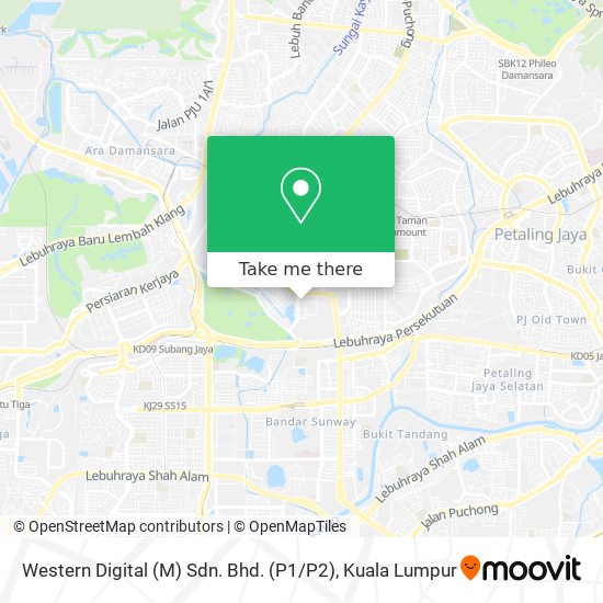 Peta Western Digital (M) Sdn. Bhd. (P1 / P2)