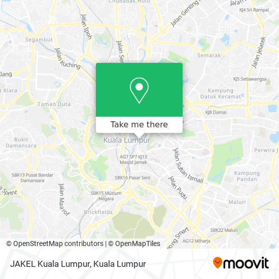 JAKEL Kuala Lumpur map