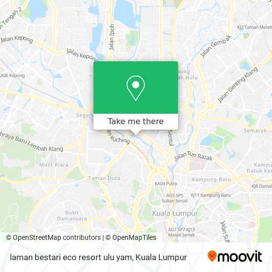 laman bestari eco resort ulu yam map