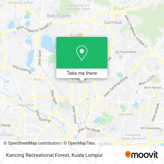 Kancing Recreational Forest map