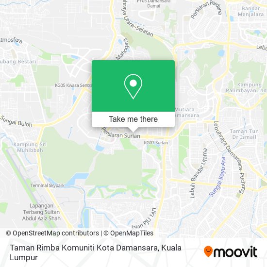 Peta Taman Rimba Komuniti Kota Damansara