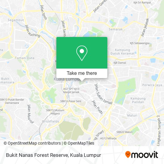 Bukit Nanas Forest Reserve map