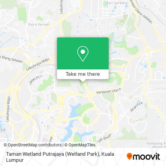 Taman Wetland Putrajaya (Wetland Park) map