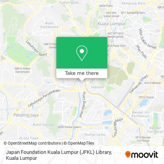 Japan Foundation Kuala Lumpur (JFKL) Library map