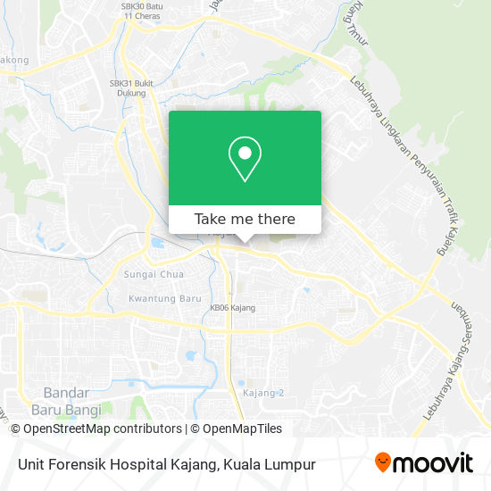 Unit Forensik Hospital Kajang map