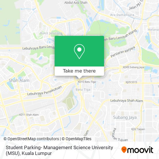 Student Parking- Management Science University (MSU) map