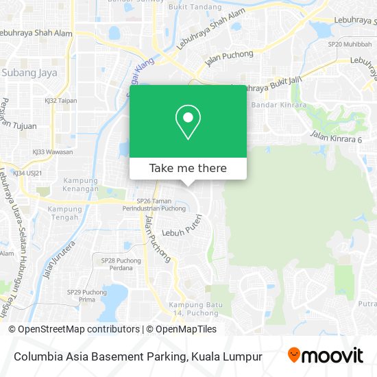 Columbia Asia Basement Parking map