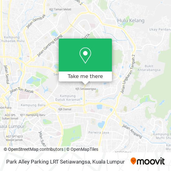 Park Alley Parking LRT Setiawangsa map