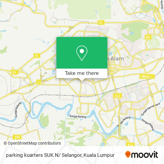 parking kuarters SUK N/ Selangor map