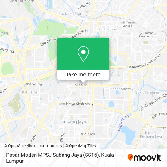 Pasar Moden MPSJ Subang Jaya (SS15) map