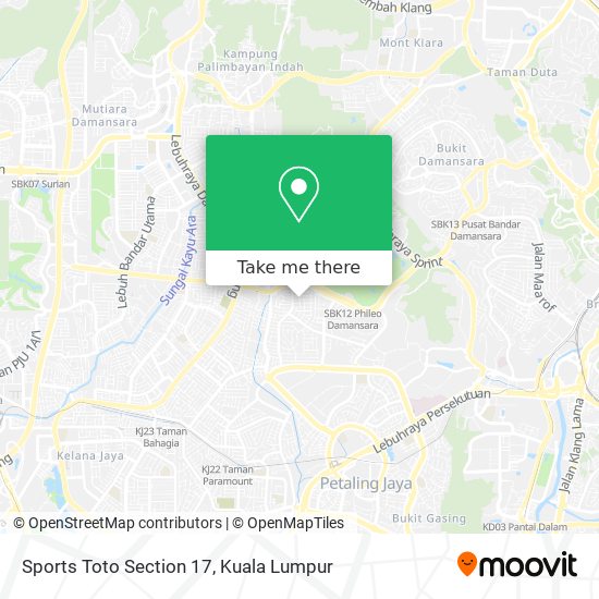 Sports Toto Section 17 map