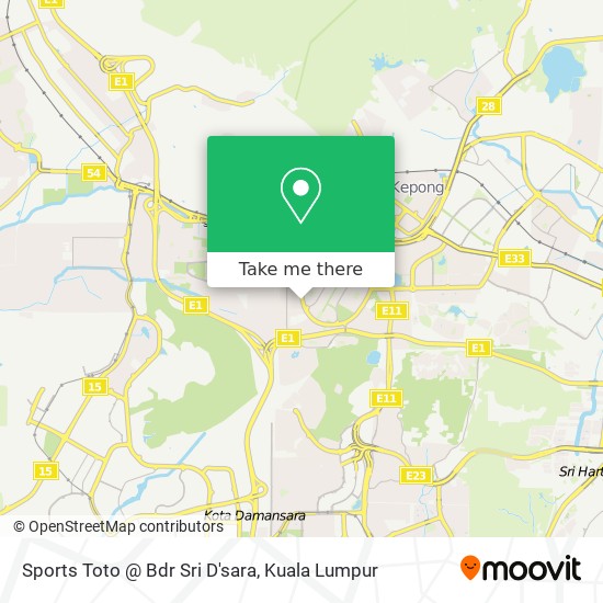 Sports Toto @ Bdr Sri D'sara map