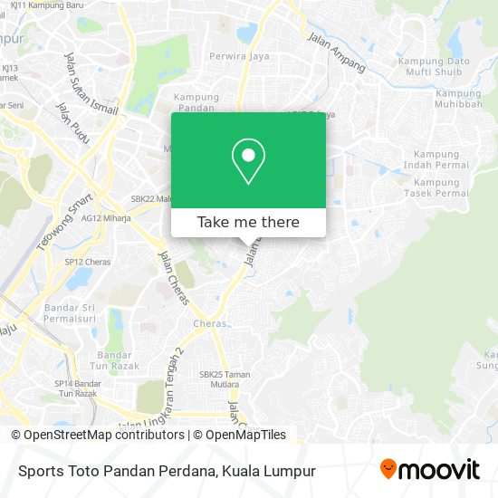 Peta Sports Toto Pandan Perdana