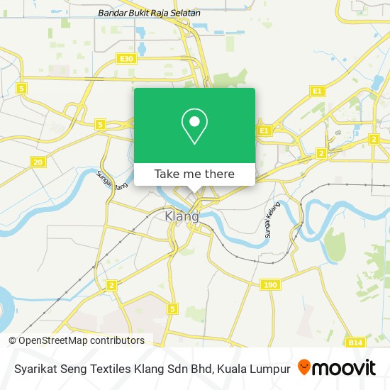 Peta Syarikat Seng Textiles Klang Sdn Bhd