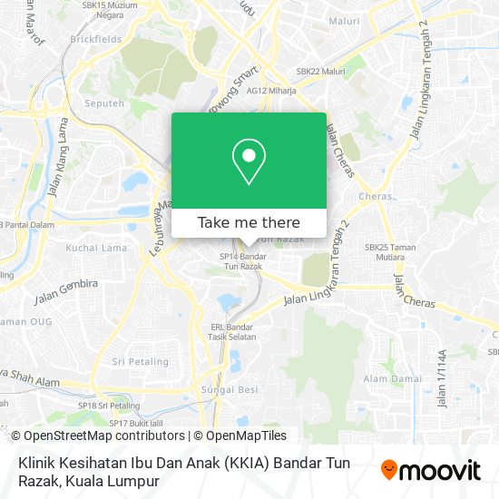 Klinik Kesihatan Ibu Dan Anak (KKIA) Bandar Tun Razak map