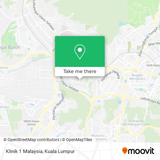 Klinik 1 Malaysia map