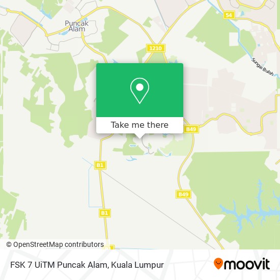 FSK 7 UiTM Puncak Alam map