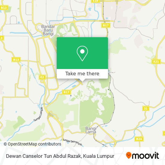 Dewan Canselor Tun Abdul Razak map