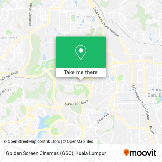 Golden Screen Cinemas (GSC) map