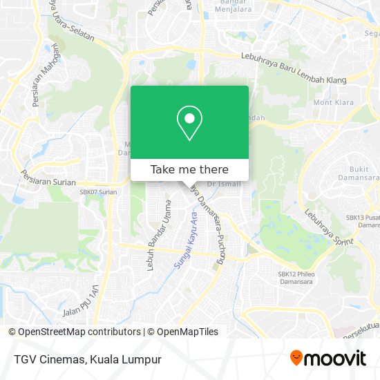 TGV Cinemas map