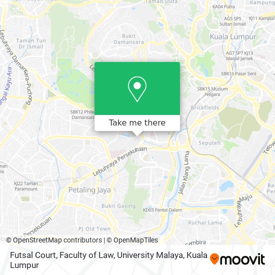 Futsal Court, Faculty of Law, University Malaya map