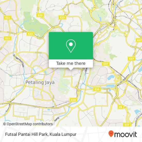 Futsal Pantai Hill Park map