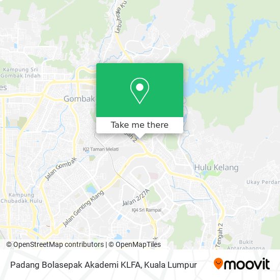 Peta Padang Bolasepak Akademi KLFA