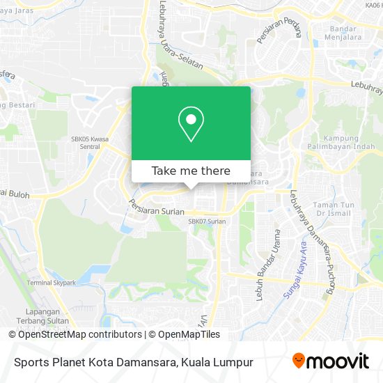 Peta Sports Planet Kota Damansara