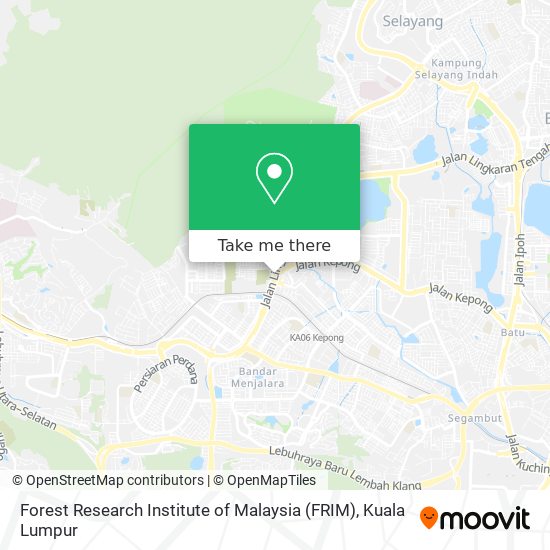 Forest Research Institute of Malaysia (FRIM) map