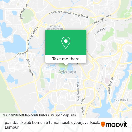 Peta paintball kelab komuniti taman tasik cyberjaya