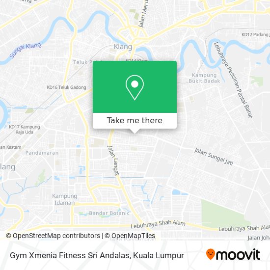 Peta Gym Xmenia Fitness Sri Andalas