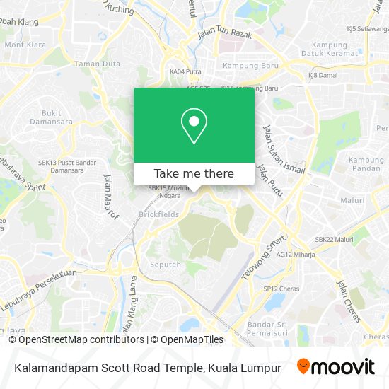 Kalamandapam Scott Road Temple map