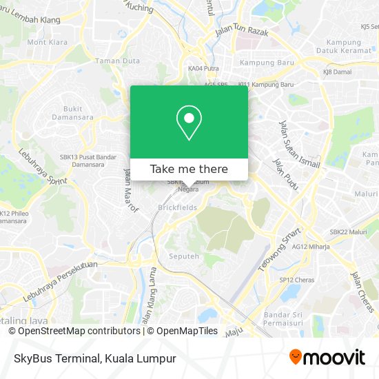 SkyBus Terminal map