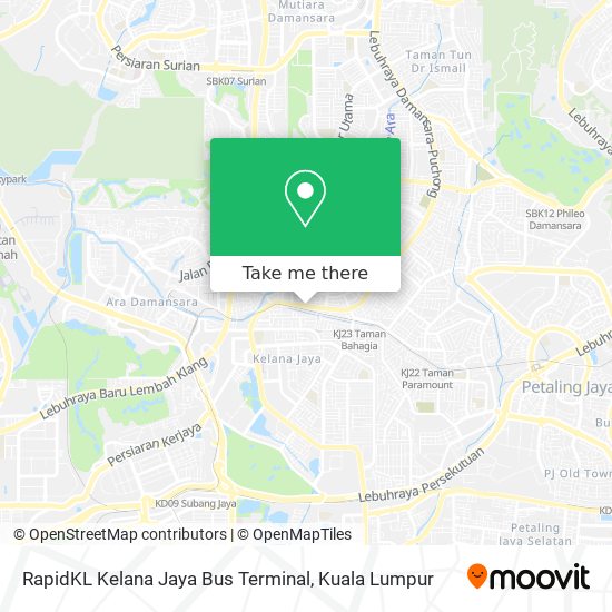 RapidKL Kelana Jaya Bus Terminal map