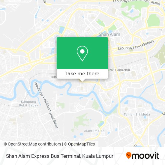Peta Shah Alam Express Bus Terminal