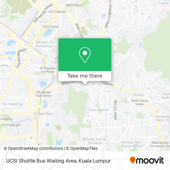 UCSI Shuttle Bus Waiting Area map