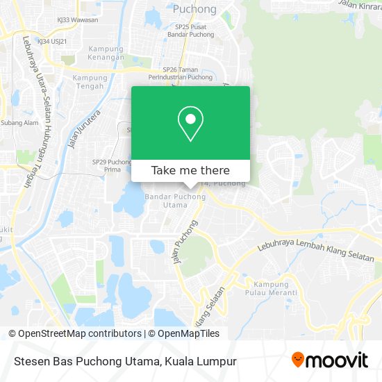 Peta Stesen Bas Puchong Utama