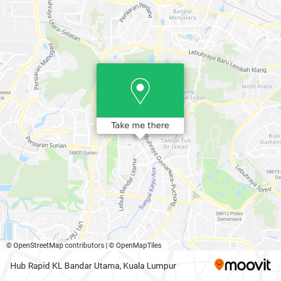 Hub Rapid KL Bandar Utama map