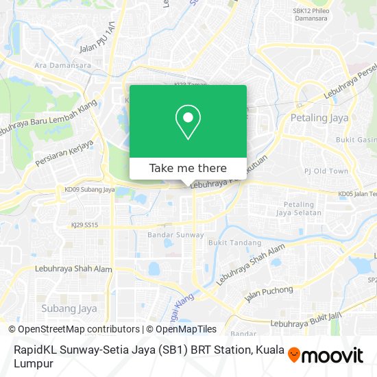 RapidKL Sunway-Setia Jaya (SB1) BRT Station map