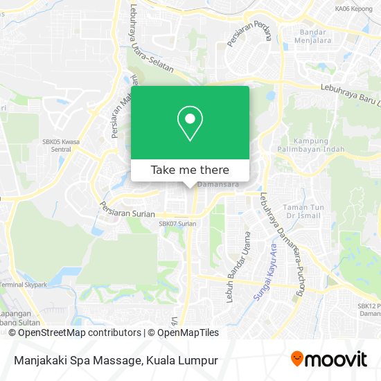 Manjakaki Spa Massage map