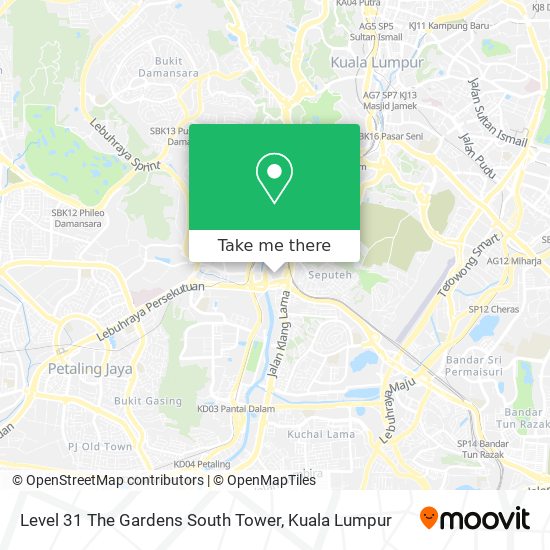 Level 31 The Gardens South Tower map