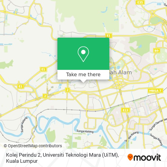 Kolej Perindu 2, Universiti Teknologi Mara (UiTM) map
