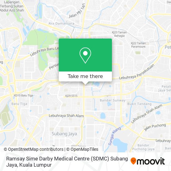 Peta Ramsay Sime Darby Medical Centre (SDMC) Subang Jaya