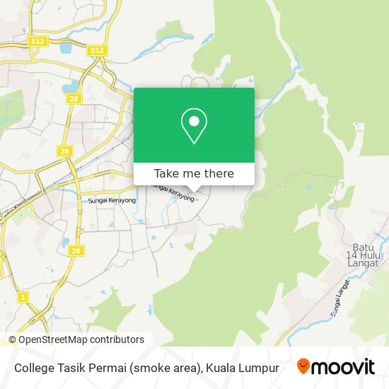 Peta College Tasik Permai (smoke area)