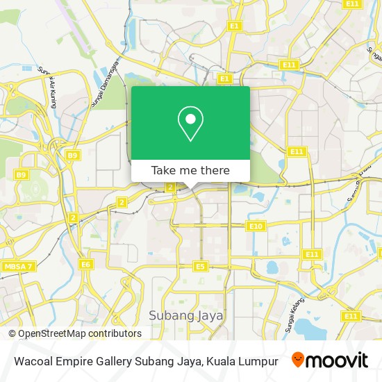 Wacoal Empire Gallery Subang Jaya map