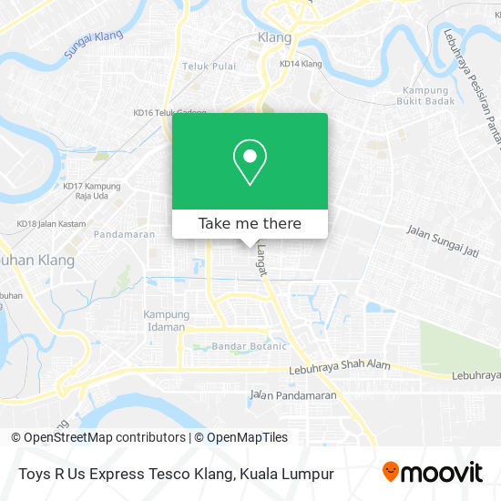Toys R Us Express Tesco Klang map